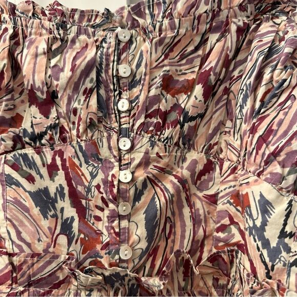 𝅺House of Harlow 1960 Teresa Purple Paisley Puff Sleeve Maxi Dress size medium - Picture 8 of 14